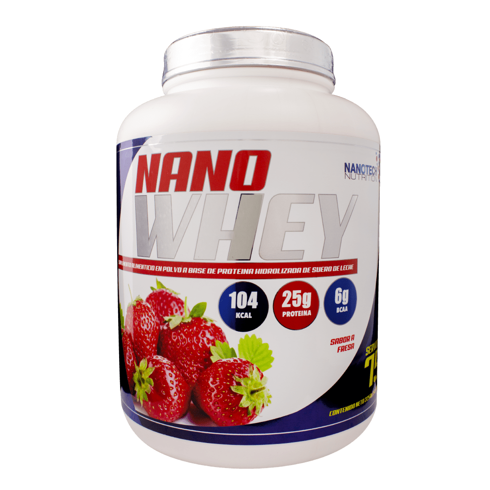 NANO WHEY 5lb 75 Servicios - Sabor Fresa - Imagen 5