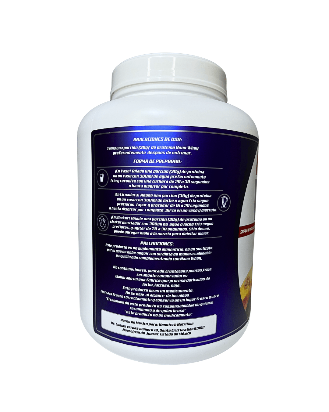 NANO WHEY 5lb 75 Servicios – Sabor Durazno - Imagen 3
