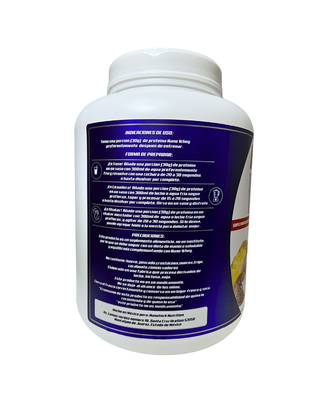 NANO WHEY 5lb 75 Servicios – Sabor Piña Coco - Imagen 3